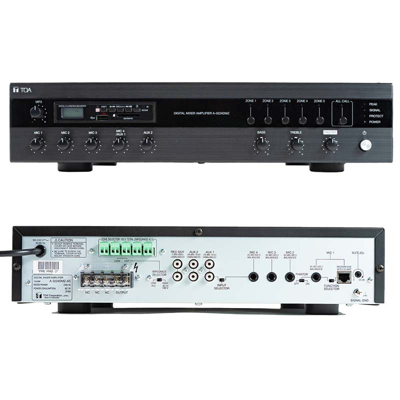 A-3212DMZ-AS amply chia 5 vùng TOA