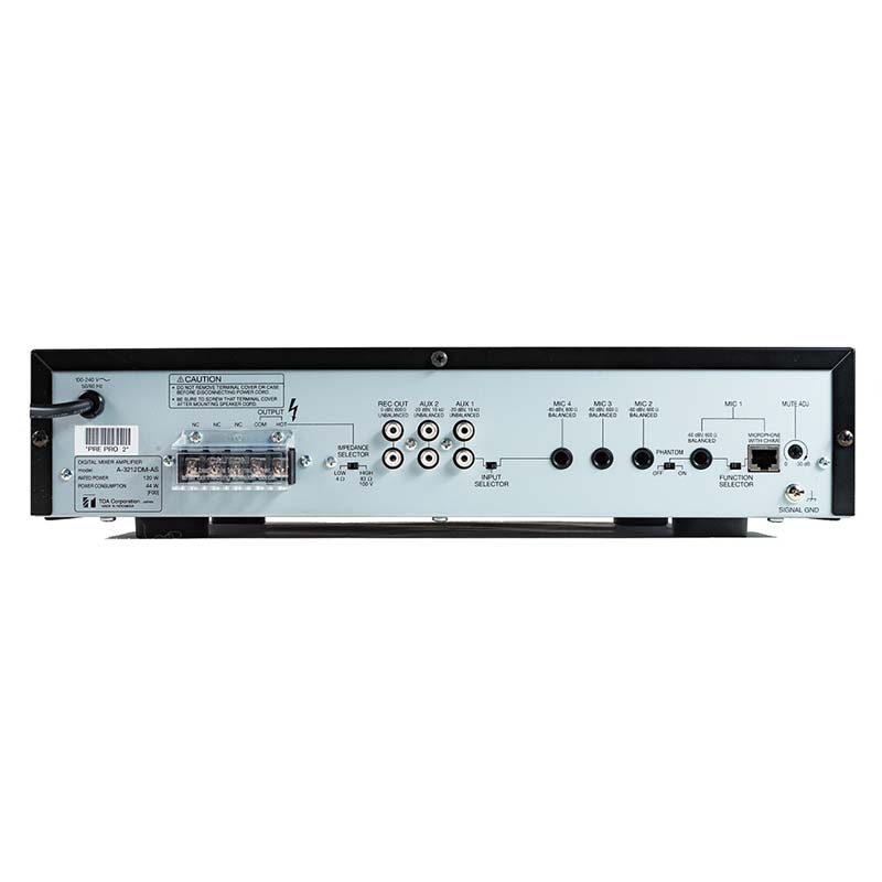 TOA A-3224DM-AS mặt sau của amply TOA