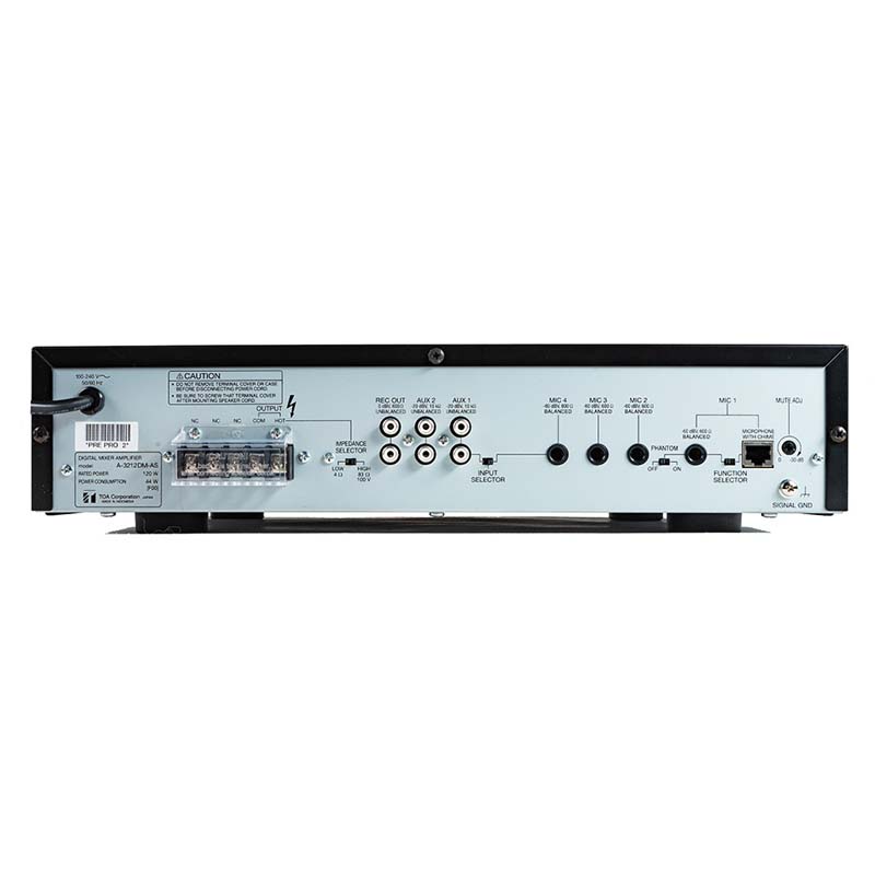 TOA A-3248DM-AS mặt sau của amply