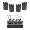 Cấu hình âm thanh phòng họp 4 micro không dây