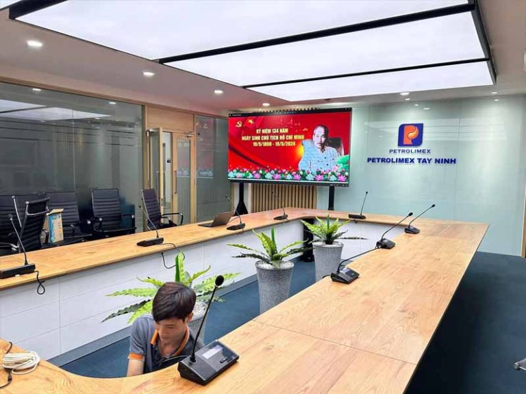 Dự án lắp đặt âm thanh và micro cổ ngỗng cho phòng họp của Petrolimex tỉnh Tây Ninh